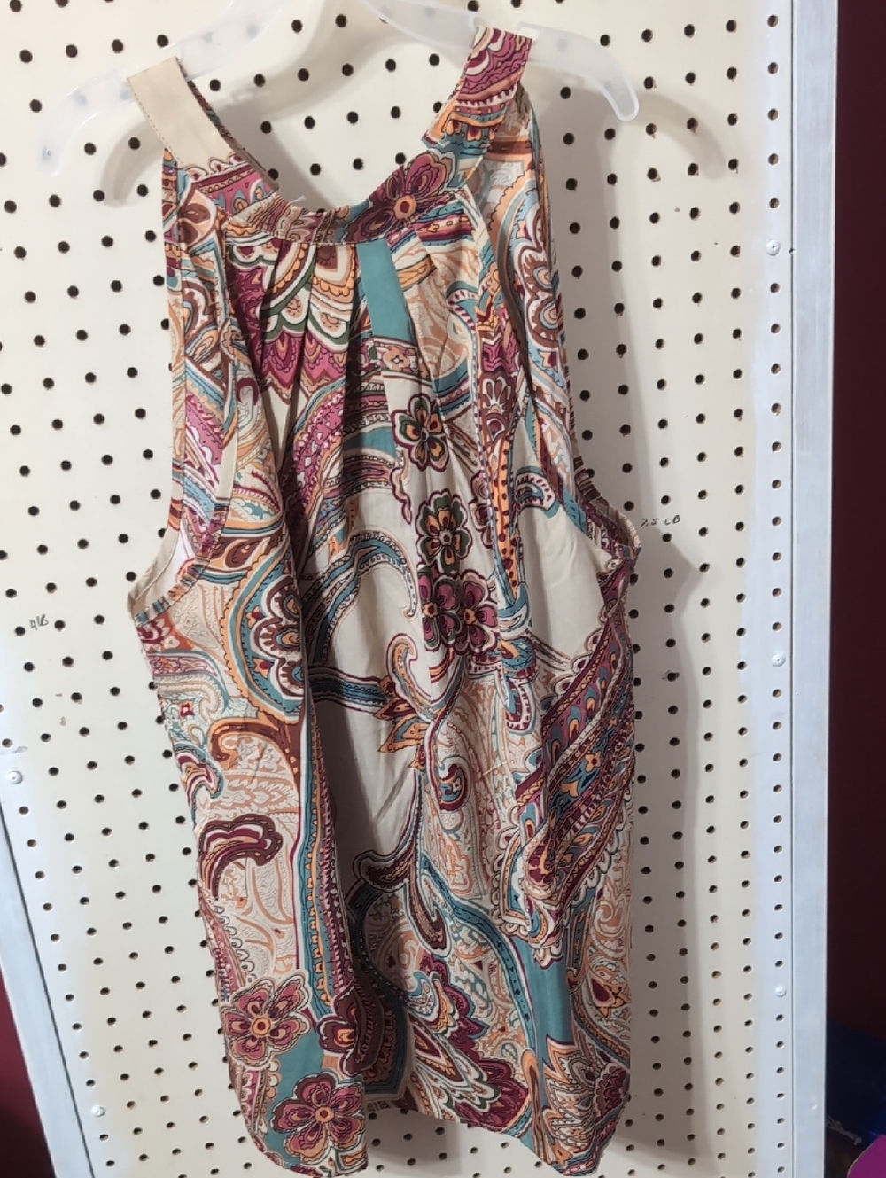 Paisley Printed Sleeveless Halter Tank Top